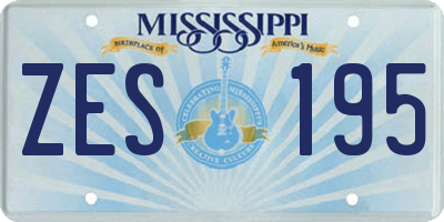 MS license plate ZES195