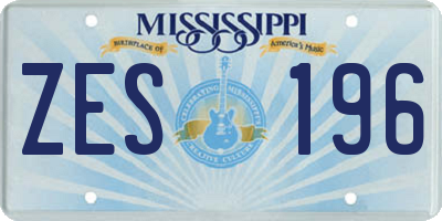 MS license plate ZES196
