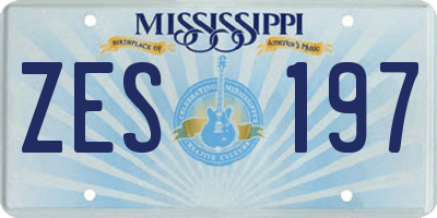 MS license plate ZES197
