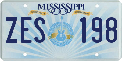 MS license plate ZES198