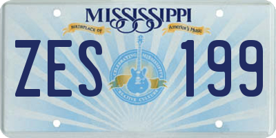 MS license plate ZES199