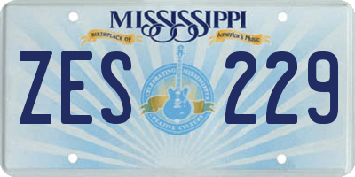 MS license plate ZES229