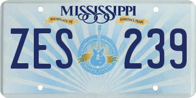 MS license plate ZES239