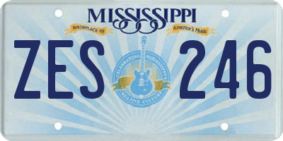 MS license plate ZES246