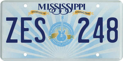 MS license plate ZES248