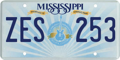 MS license plate ZES253