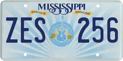 MS license plate ZES256