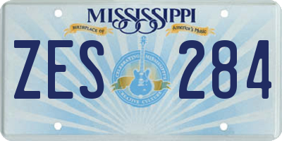 MS license plate ZES284