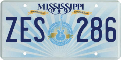 MS license plate ZES286