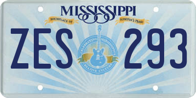 MS license plate ZES293