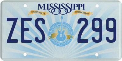 MS license plate ZES299