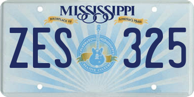MS license plate ZES325
