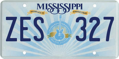 MS license plate ZES327
