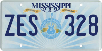 MS license plate ZES328