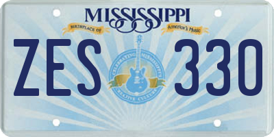 MS license plate ZES330
