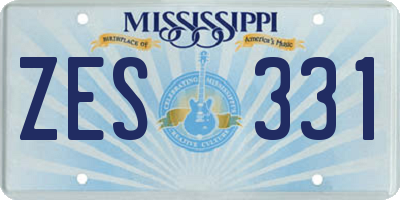 MS license plate ZES331