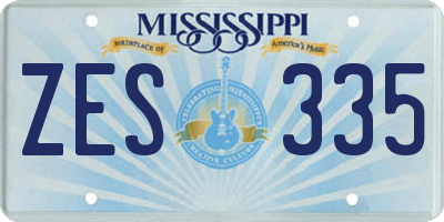 MS license plate ZES335