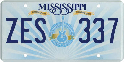 MS license plate ZES337