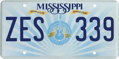 MS license plate ZES339