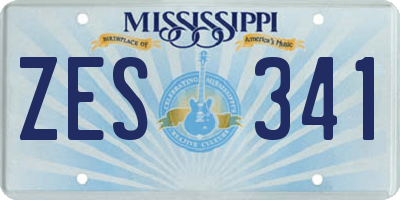 MS license plate ZES341