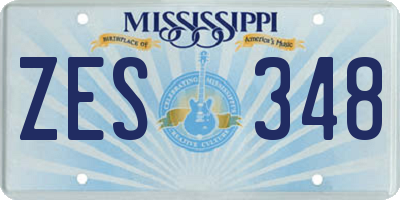 MS license plate ZES348