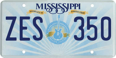 MS license plate ZES350