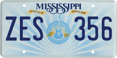 MS license plate ZES356