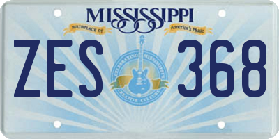 MS license plate ZES368