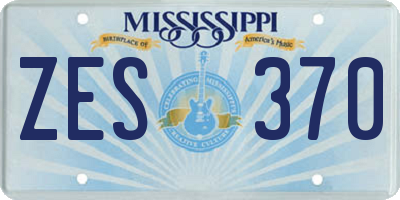 MS license plate ZES370