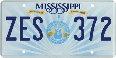MS license plate ZES372