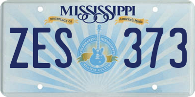 MS license plate ZES373
