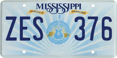 MS license plate ZES376