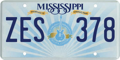 MS license plate ZES378