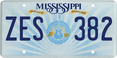 MS license plate ZES382