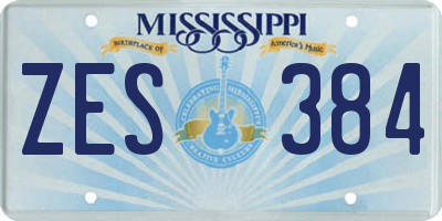 MS license plate ZES384