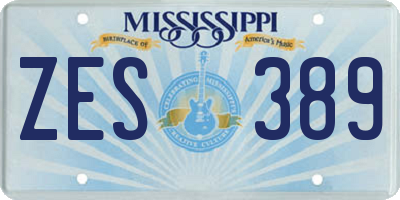 MS license plate ZES389