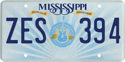 MS license plate ZES394
