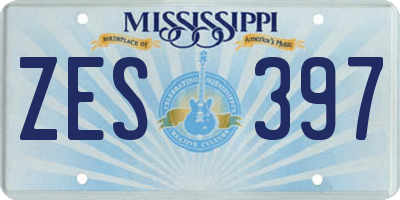 MS license plate ZES397