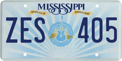 MS license plate ZES405