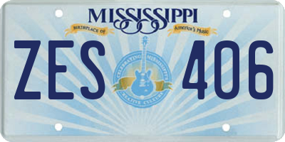 MS license plate ZES406