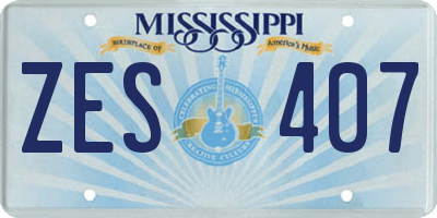 MS license plate ZES407