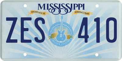 MS license plate ZES410