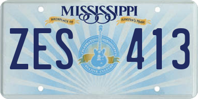 MS license plate ZES413