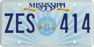 MS license plate ZES414
