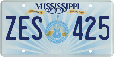 MS license plate ZES425
