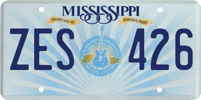 MS license plate ZES426