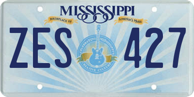 MS license plate ZES427