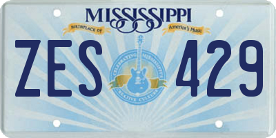MS license plate ZES429