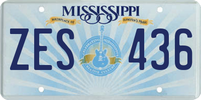 MS license plate ZES436