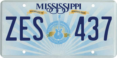 MS license plate ZES437